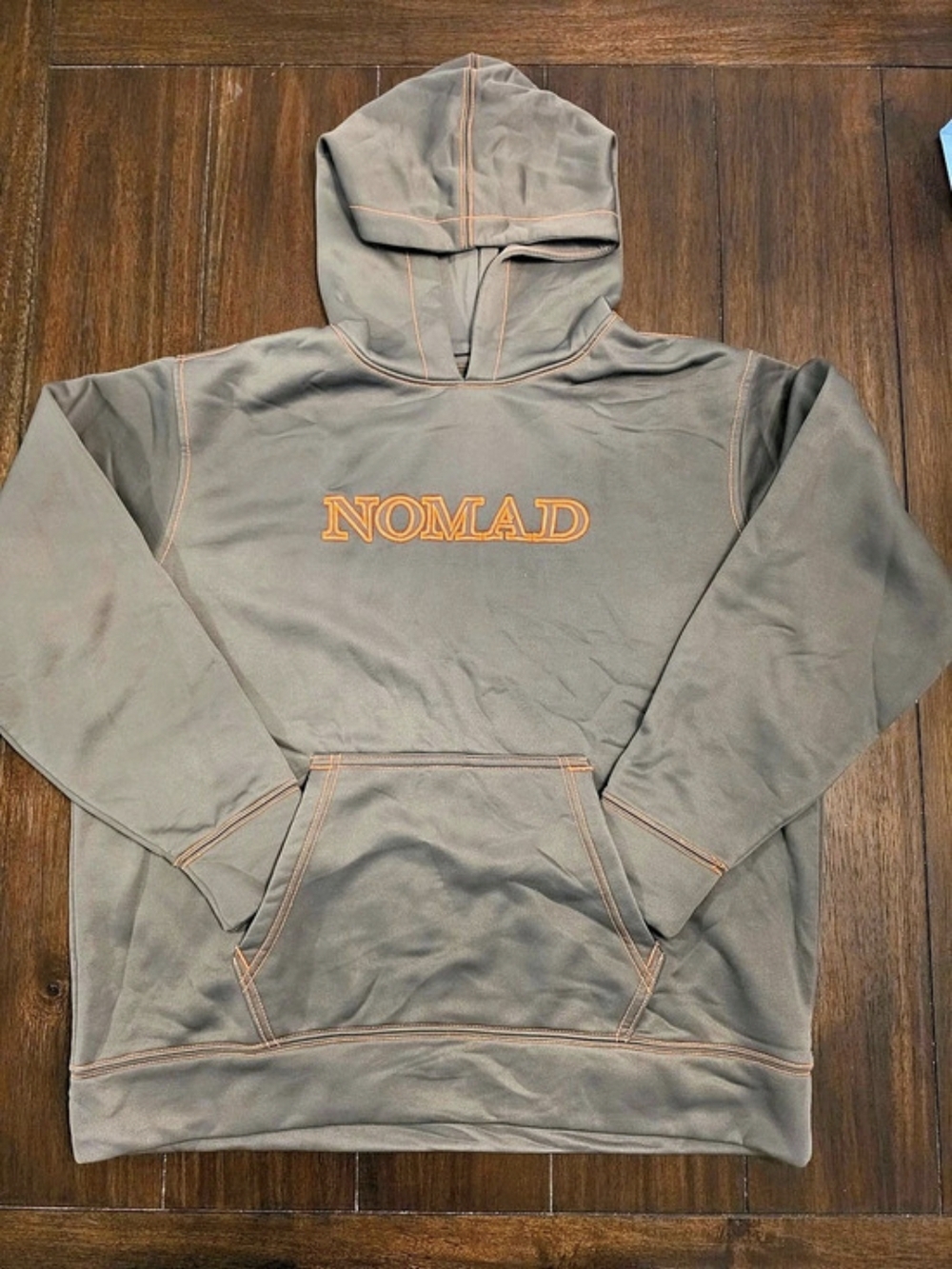 NOMAD Hoodie Gray & Orange Size Youth Large